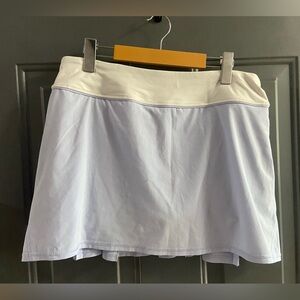 Lululemon Athletica White and Purple Skater Mini Skirt